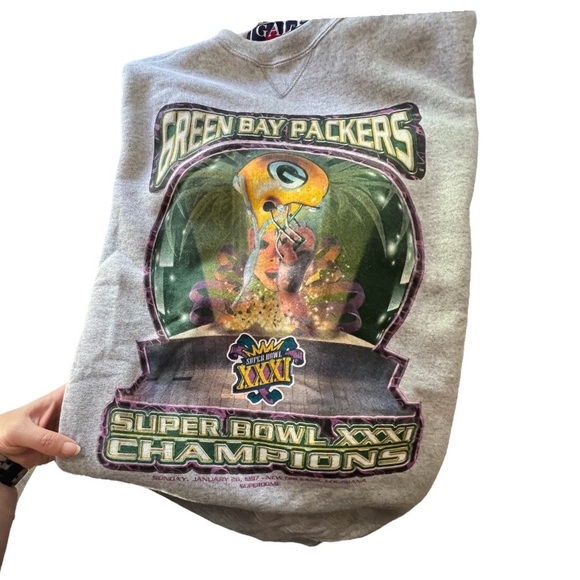 Starter Greenbay Packers XXXI Super Bowl champion sweatshirt Vintage 199… - Picture 6 of 6